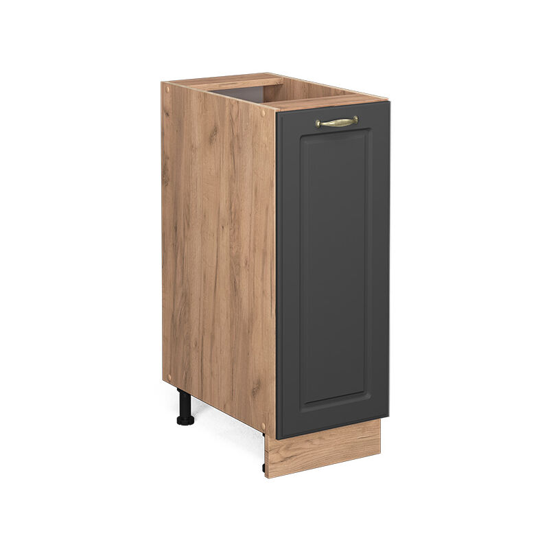 Vicco - Meuble de cuisine Fame-Line, Anthracite-or, 30 cm sans plan de travail