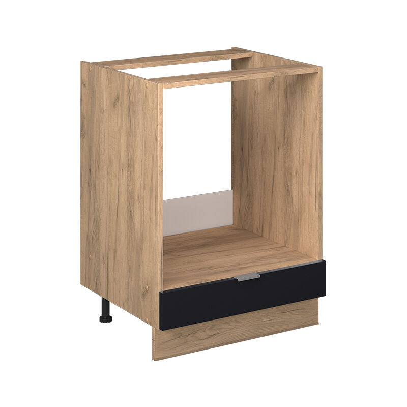 Meuble pour four Fame-Line, Noir rayé, 60 cm sans plan de travail Vicco