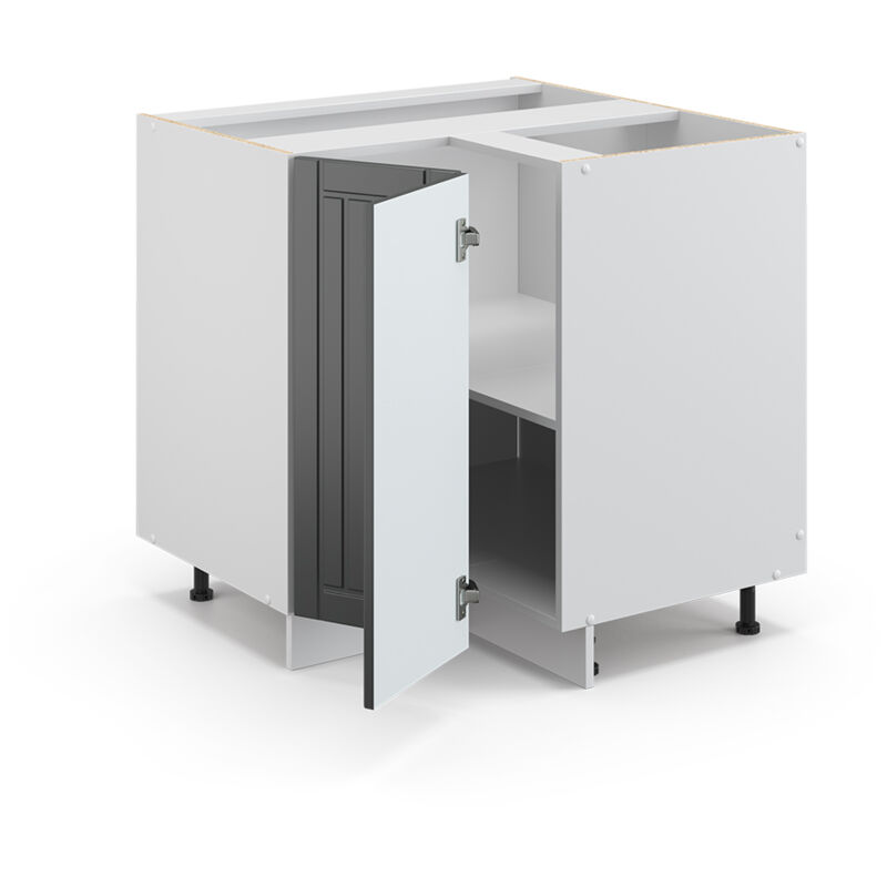 Vicco - Eckunterschrank Fame-line, Anthrazit Landhaus, 80.5 Cm, Ap Marmor