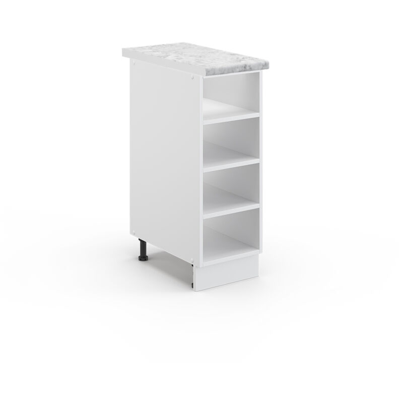 Küchenregal Fame-line, Weiß, 30 Cm , Ap Marmor Vicco