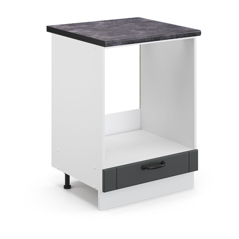 Vicco - Herdumbauschrank Fame-line, Anthrazit Landhaus, 60 Cm , Ap Anthrazit