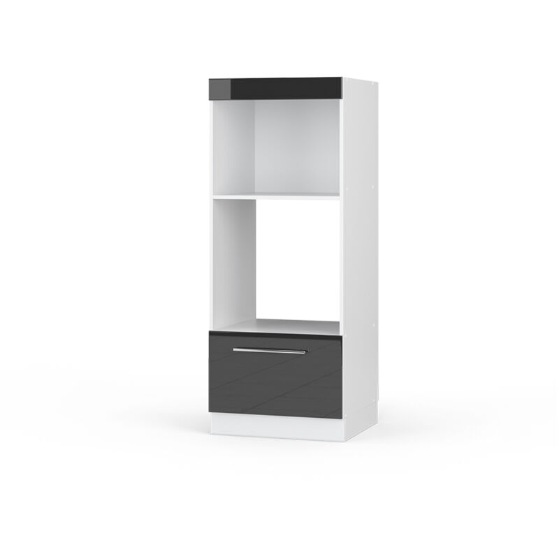Mikrowellenschrank Fame-line, Anthrazit Hochglanz, 60 Cm Offen, Vicco