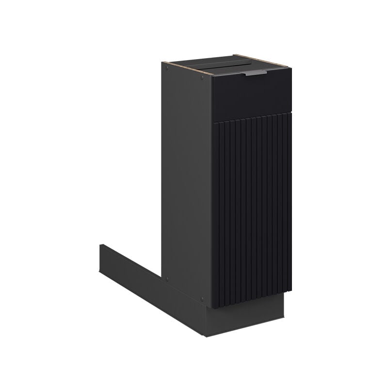 Îlot de cuisine Fame-Line, Noir rayé, 30 cm sans plan de travail, Vicco