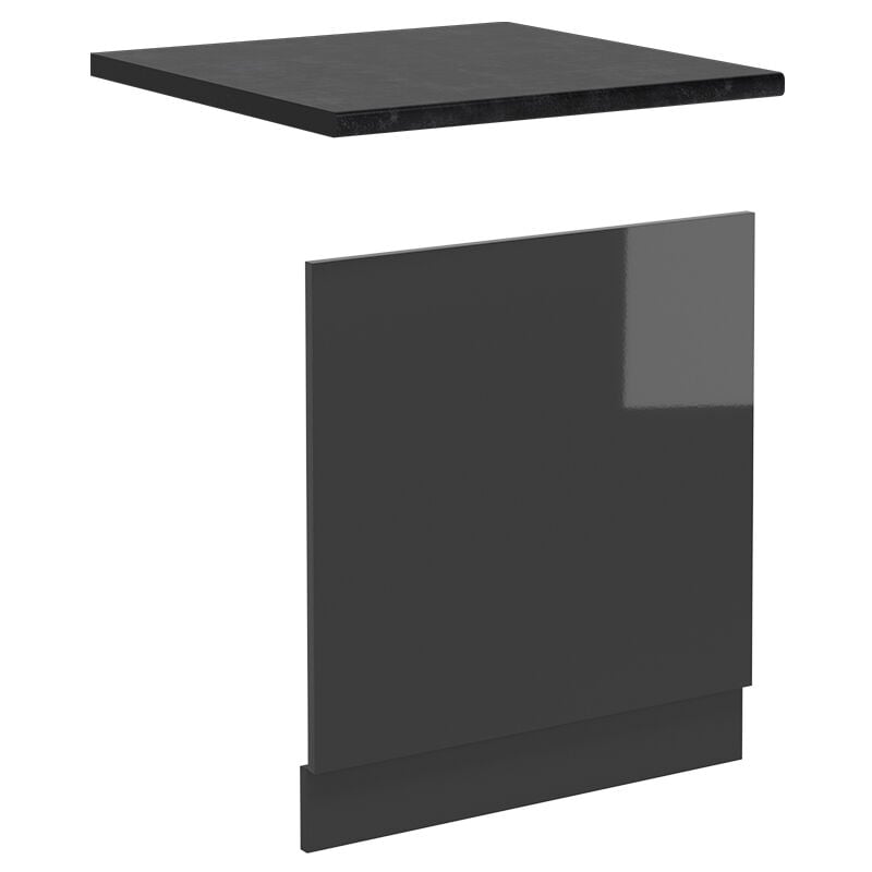 Façade de lave-vaisselle R-Line, Anthracite Haute brillance, 60cm, PT Anthracite, Vicco