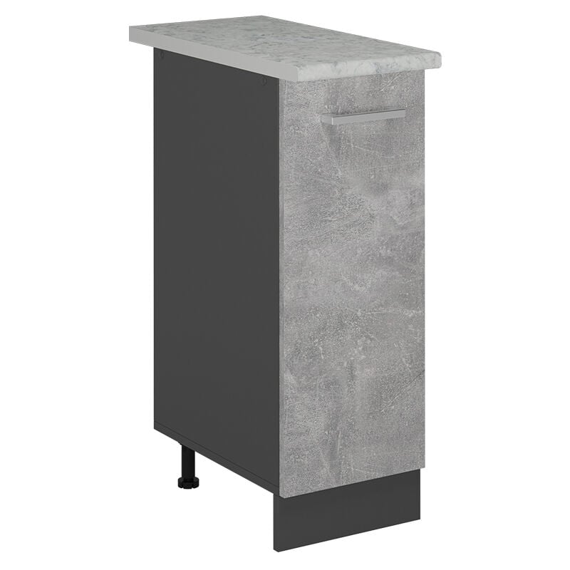 Vicco - Meuble de cuisine R-Line, Béton, 30cm pt Marbre