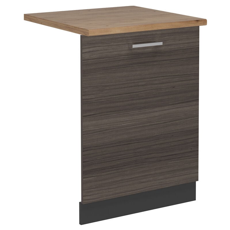Panneau de lave-vaisselle R-Line, Gris noble, 60cm, pt Chêne Vicco