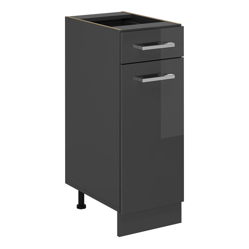 Vicco - Küchenunterschrank R-line, Anthrazit Hochglanz, 30 Cm Ohne Arbeitsplatte