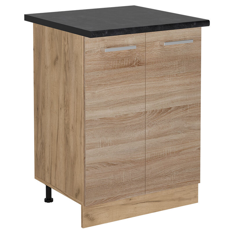 Meuble bas de cuisine R-Line, Sonoma, 60cm, PT Anthracite, Vicco