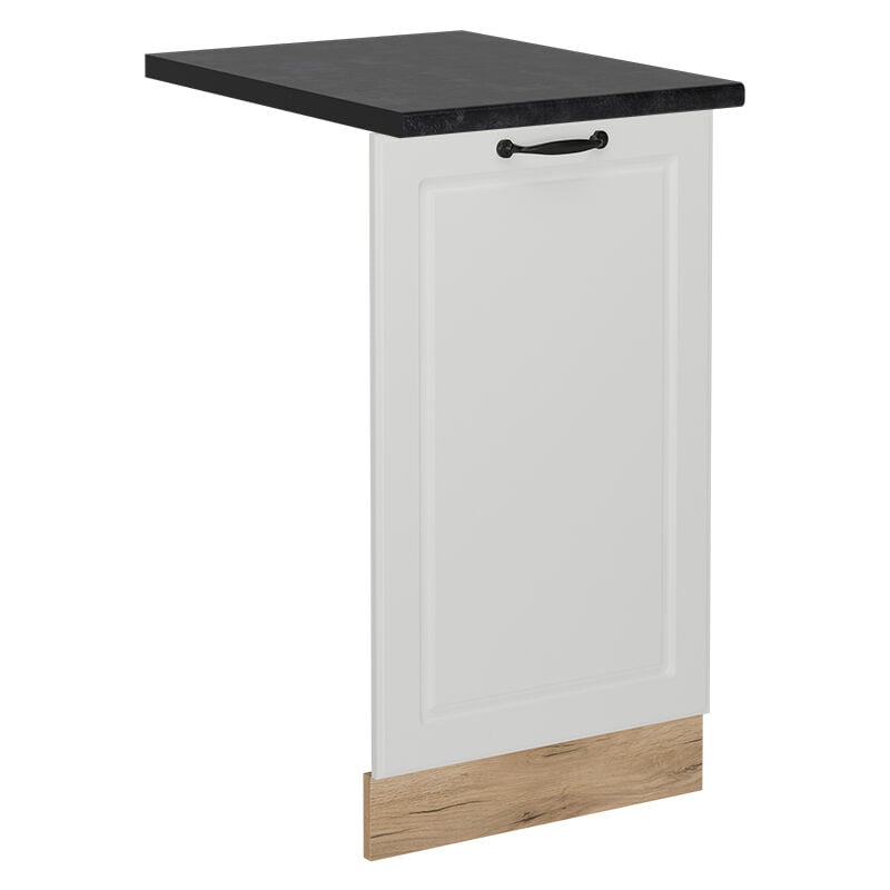 Façade de lave-vaisselle R-Line, Blanc campagne, 45cm, pt Anthracite Vicco