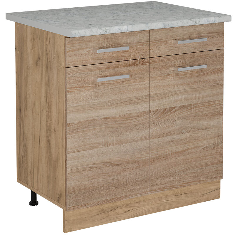 Meuble cuisine R-Line, Sonoma, 80cm pt Marbre Vicco