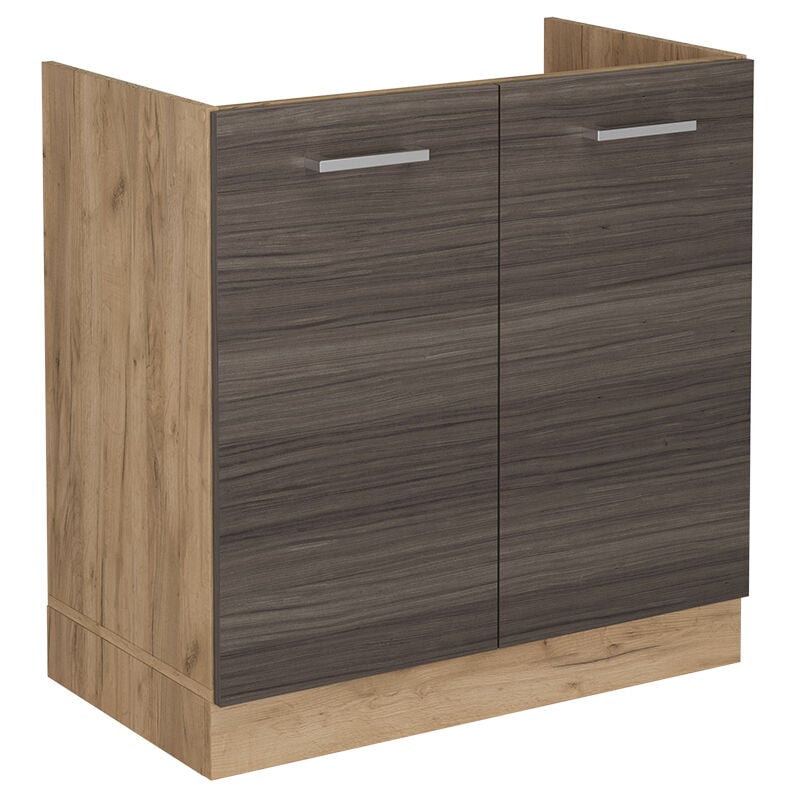 Vicco - Meuble bas sous-évier R-Line, Gris noble, 80cm sans pt