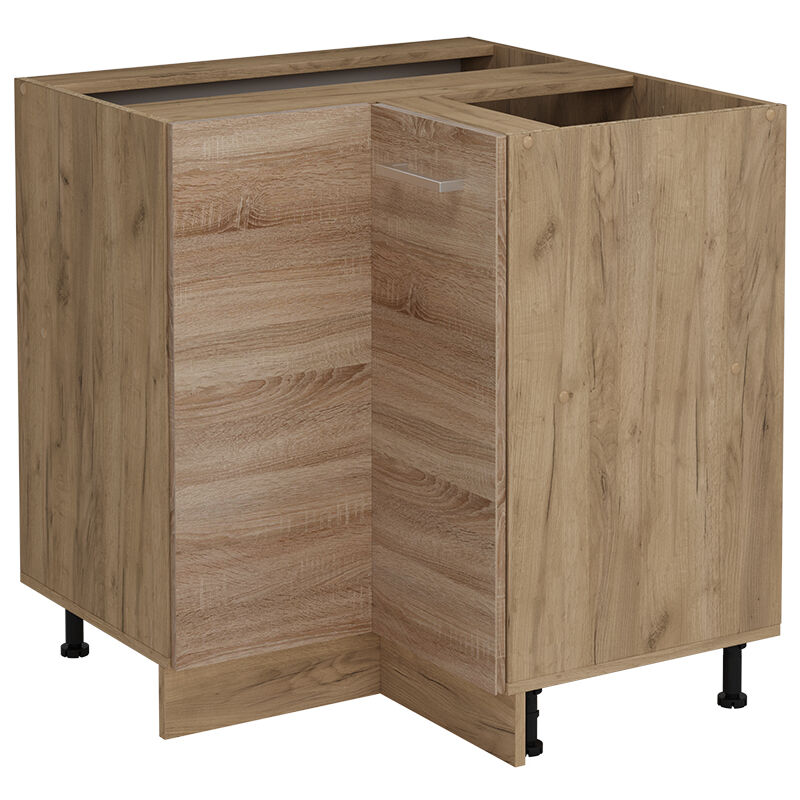 Vicco - Eckunterschrank R-line, Sonoma, 75.6 Cm Ohne Arbeitsplatte