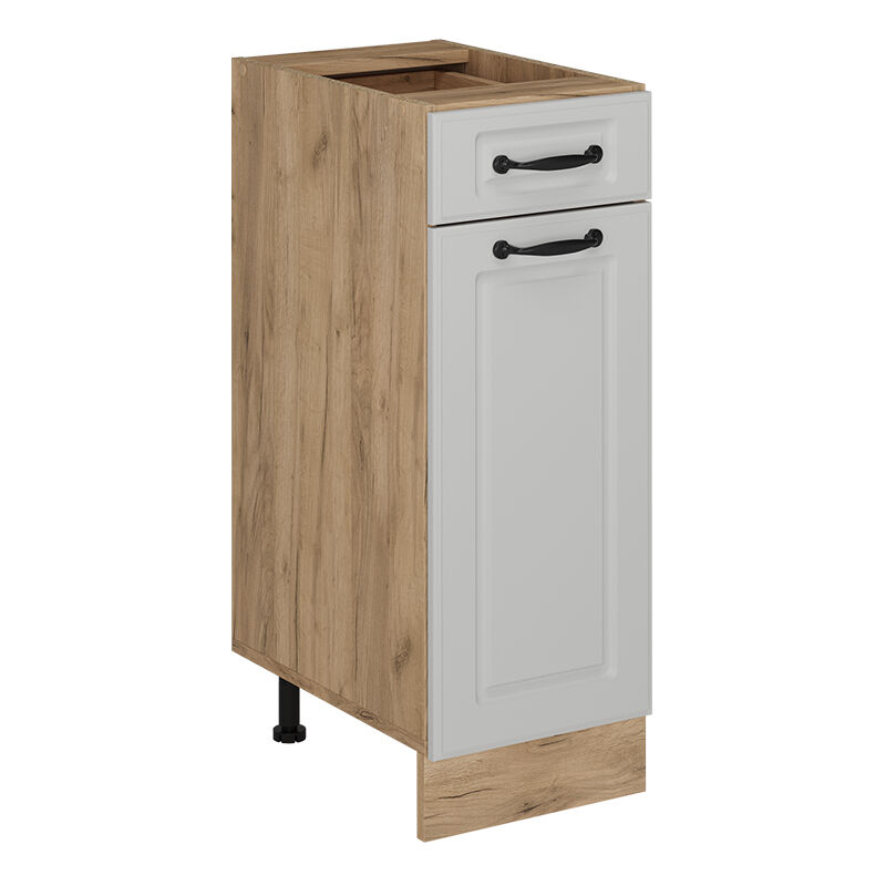 Vicco - Küchenunterschrank R-line, Weiß Landhaus, 30 Cm Ohne Arbeitsplatte