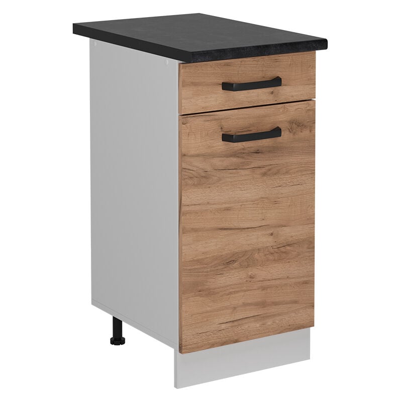 Meuble cuisine R-Line, Chêne de force doré, 40cm pt Anthracite Vicco