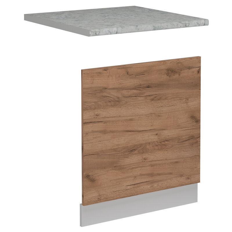 Frontblende R-line, Goldkraft Eiche, 60 Cm Ap Marmor, Vicco
