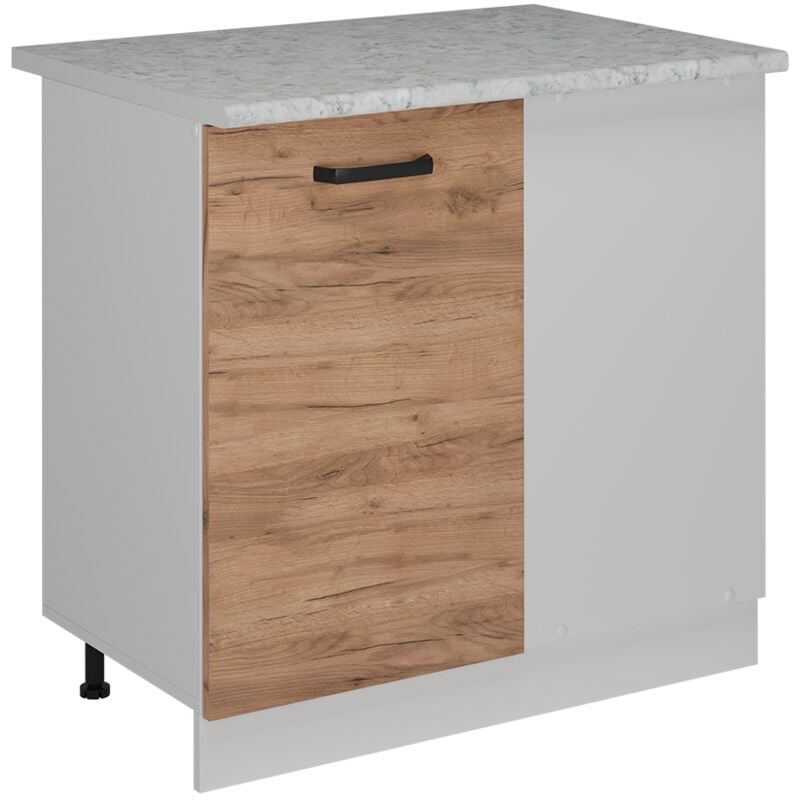 Meuble d'angle R-Line, Chêne de force doré, 86cm pt Marbre Vicco