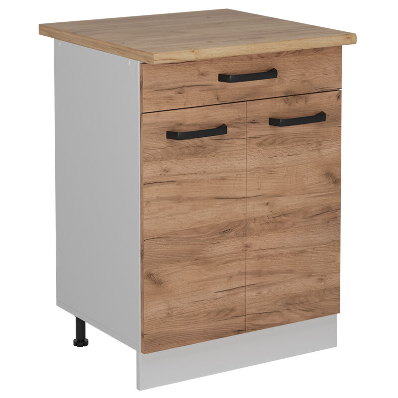 Vicco - Meuble cuisine R-Line, Chêne de force doré, 60cm pt Chêne