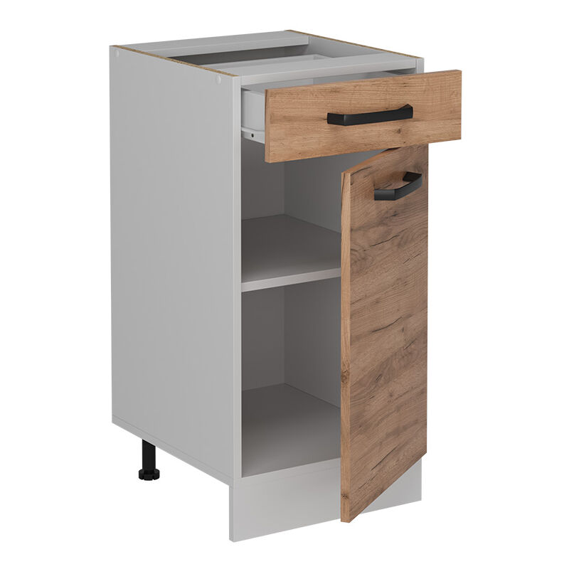 Vicco - Küchenunterschrank R-line, Goldkraft Eiche, 40 Cm Ohne Arbeitsplatte