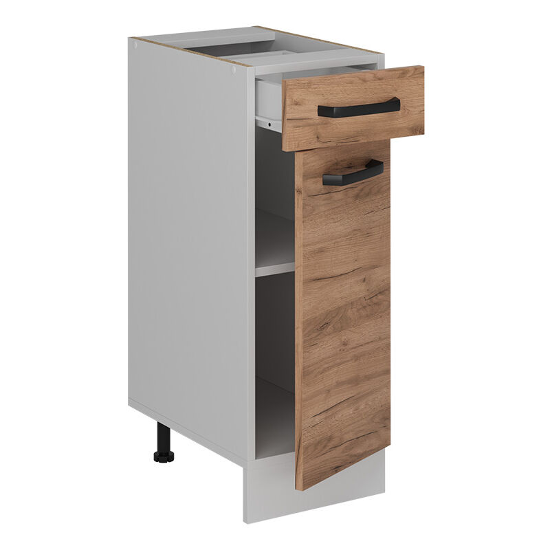 Küchenunterschrank R-line, Goldkraft Eiche, 30 Cm Ohne Arbeitsplatte, Vicco