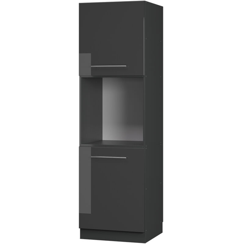 Herdumbauschrank Fame-line, Anthrazit Hochglanz, 60 Cm Offen, Vicco