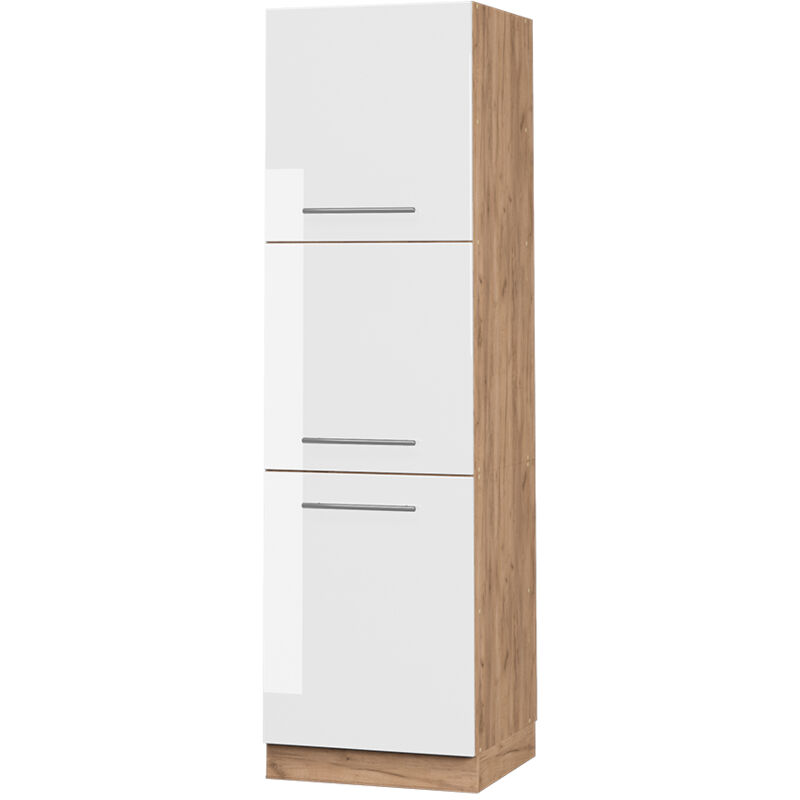 Vicco - Herdumbauschrank Fame-line, Weiß Hochglanz, 60 Cm