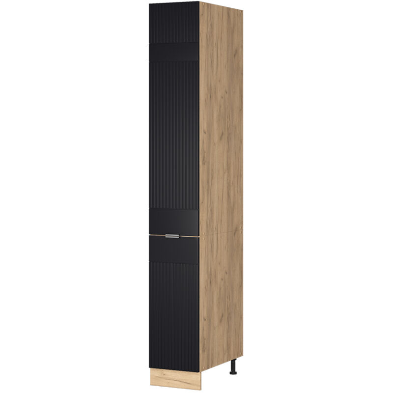 Vicco - Meuble haute de cuisine Fame-Line, Noir rayé, 30 cm