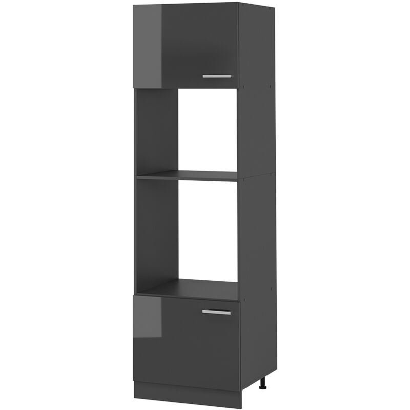 Armoire micro-ondes R-Line, Anthracite Haute brillance, 60cm Vicco