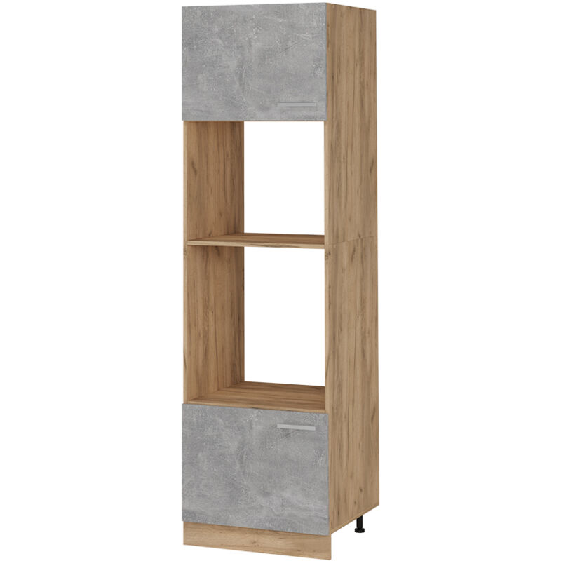 Vicco - Mikrowellenumbauschrank R-line, Beton, 60 Cm