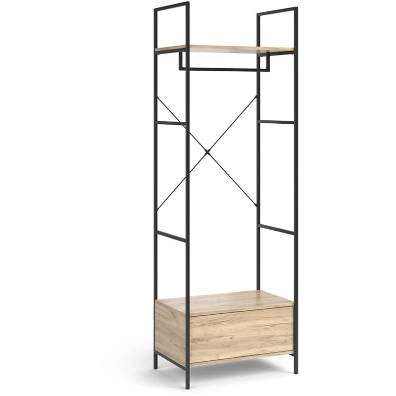 Vicco - Armoire à vêtements Enya, Bois, 60x180cm avec tiroir