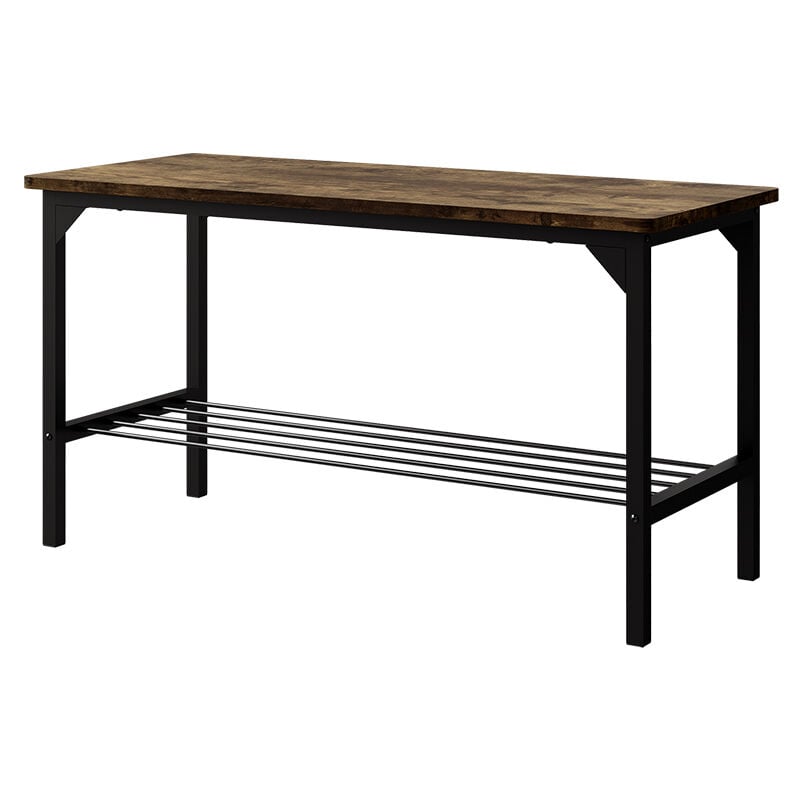 Banquette Fyrk, noir/chêne rustique, 85x36cm Vicco