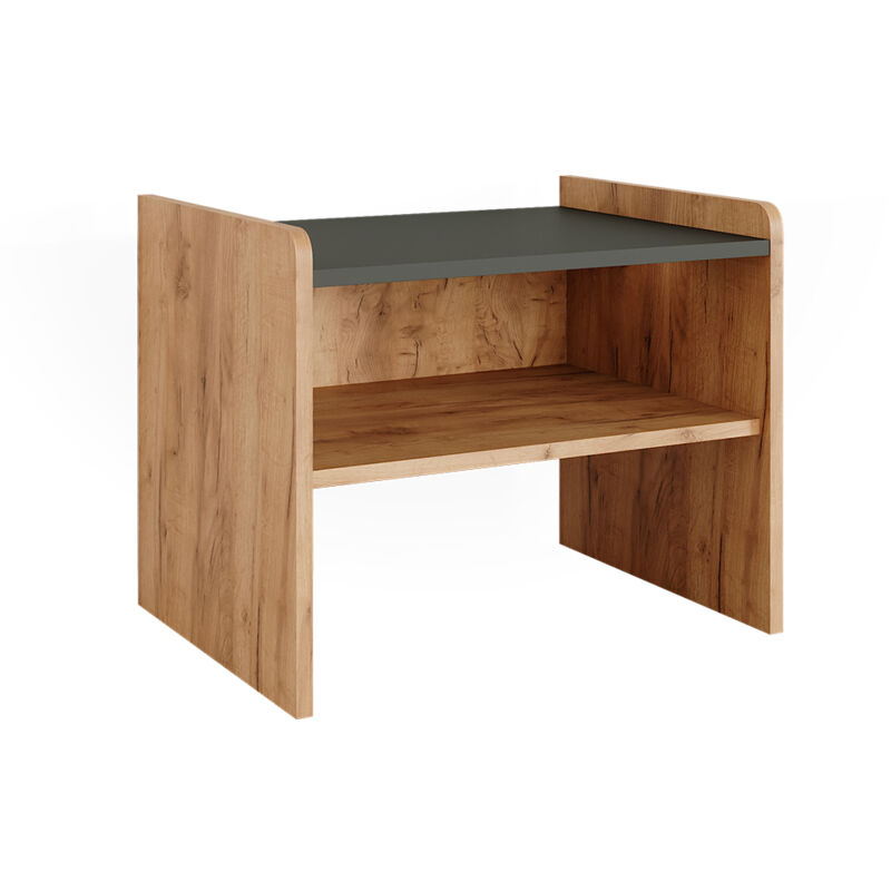 Banc d'angle Roman, Chêne doré/anthracite, 53.5x41.1cm, Vicco