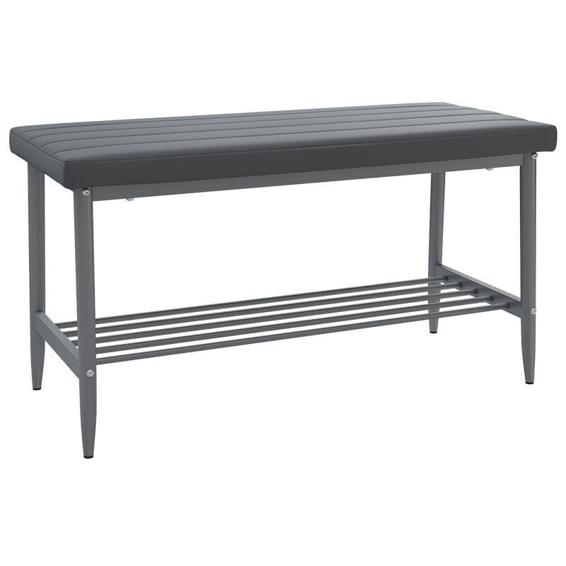 Banc d'angle Grand, Gris, 85x35cm Vicco