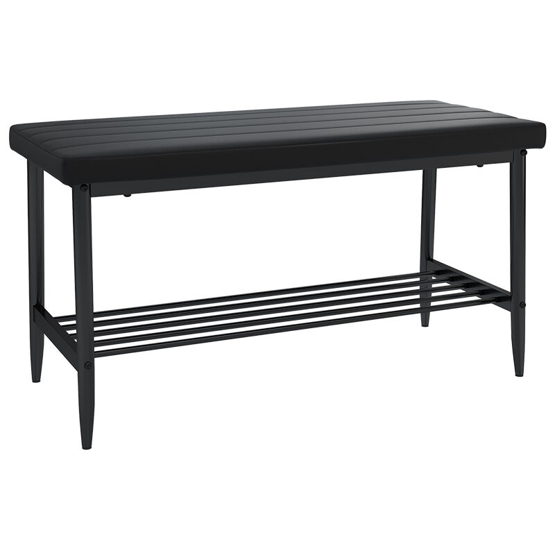 Banquette d'angle pour salle à manger Grand, Noir, 85x35cm Vicco