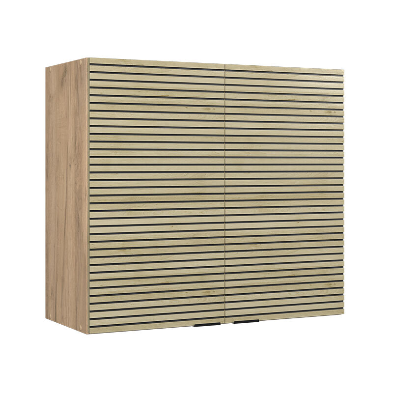 Küchenschrank Glas Fame-line, Eiche Paneel, 80 Cm, Vicco