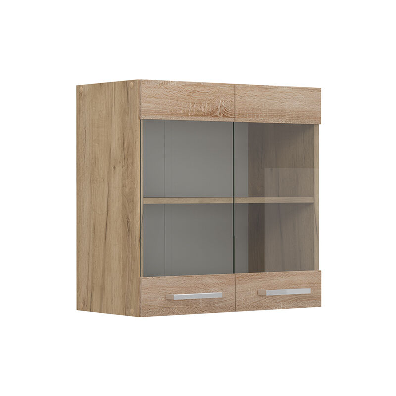 Vicco - Meuble de cuisine haut vitré R-Line, Sonoma, 60cm