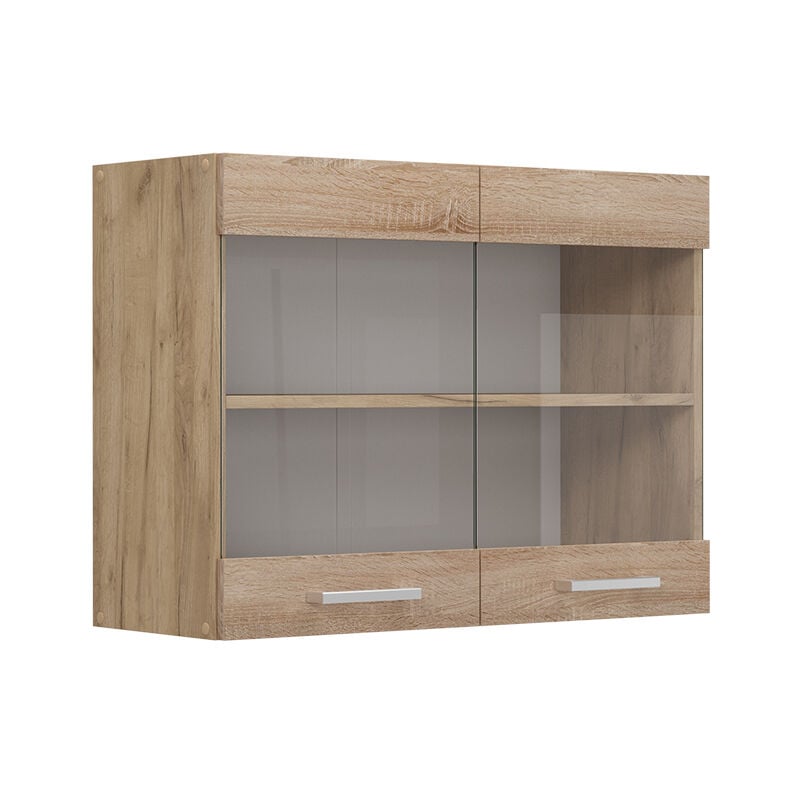Vicco - Meuble de cuisine haut vitré R-Line, Sonoma, 80cm