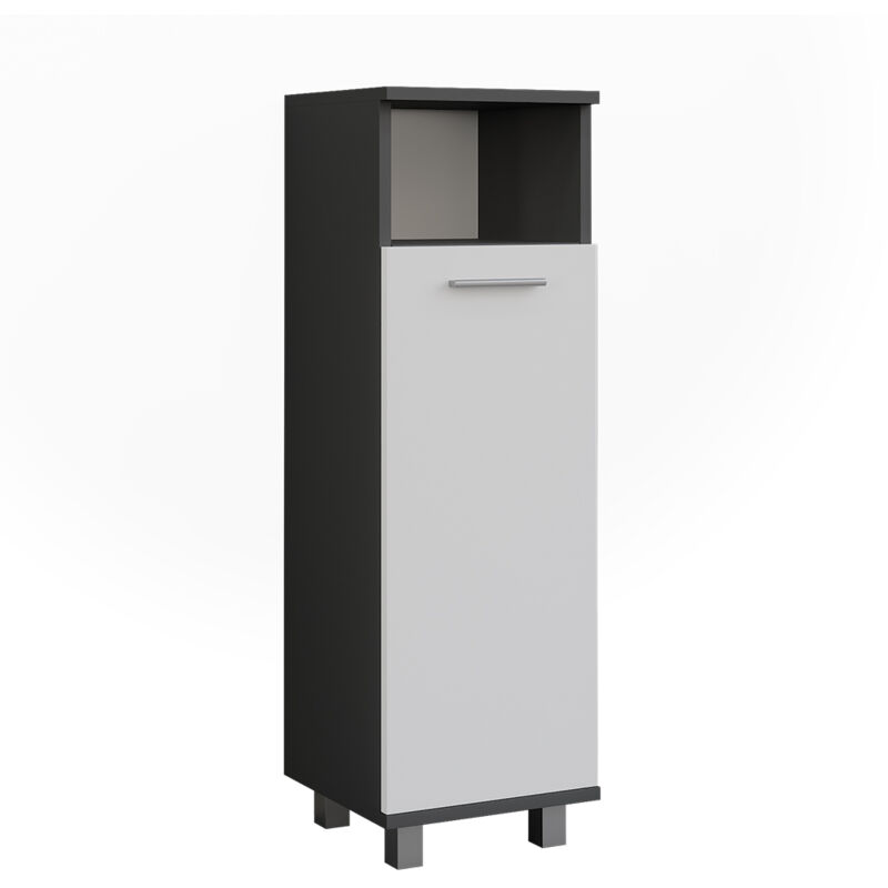 Vicco - Midischrank Ilias, Anthrazit/weiß, 30.2 X 95 Cm Mit Tür