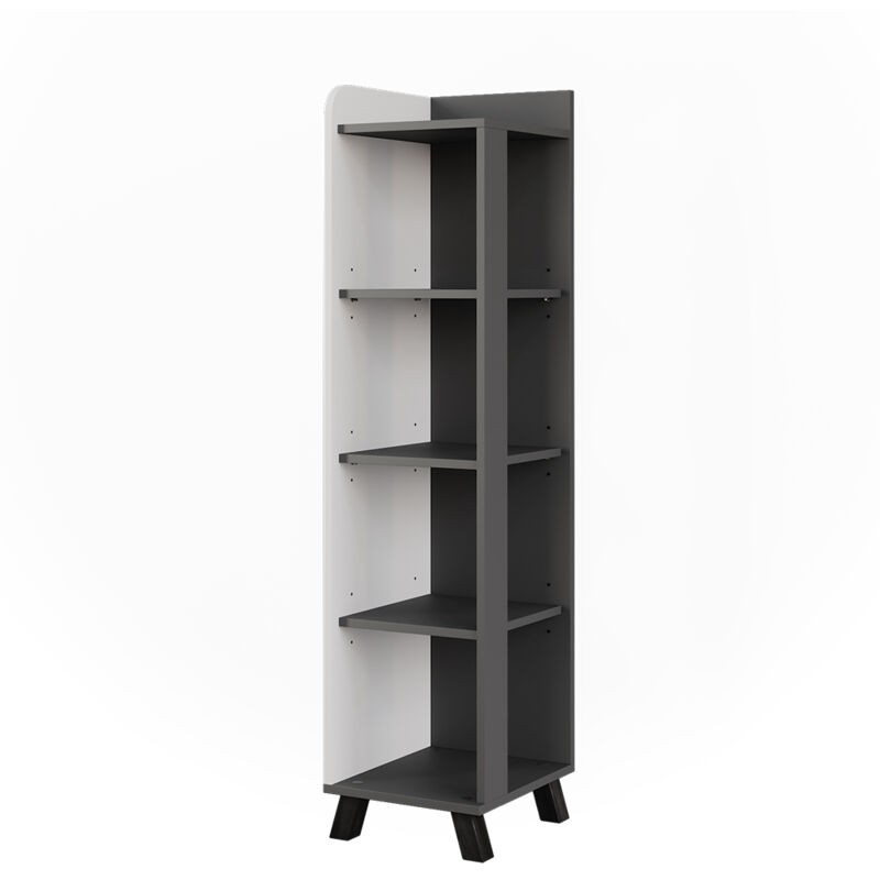 Vicco - Midischrank Karen, Anthrazit/weiß, 30 X 128 Cm Mit Fächern