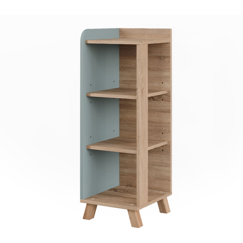 Vicco - Midischrank Karen, Sonoma/blau, 30 X 90 Cm Mit 4 Ablagen