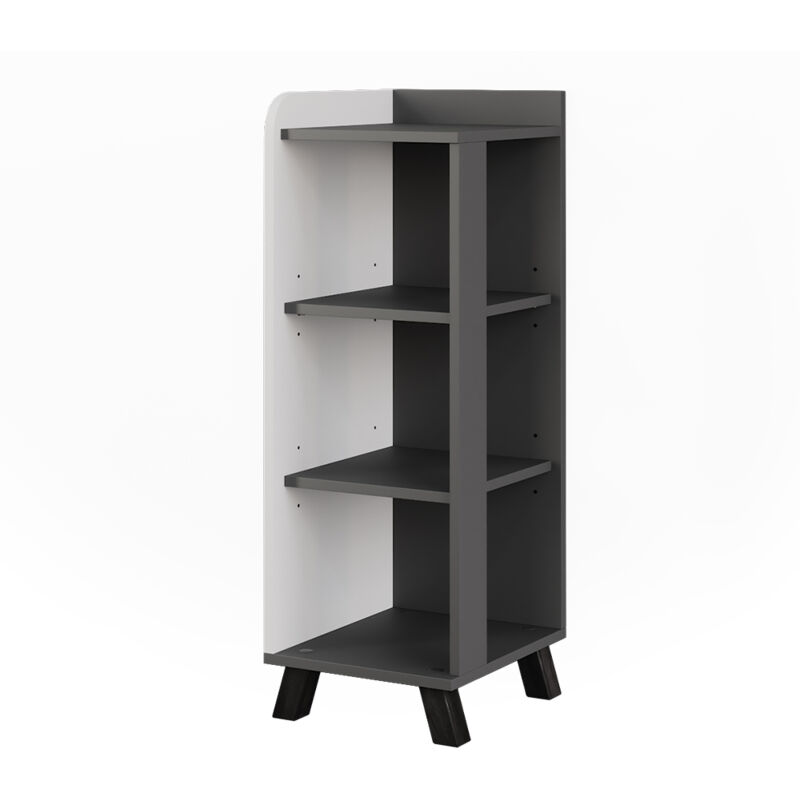 Vicco - Midischrank Karen, Anthrazit/weiß, 30 X 90 Cm Mit 4 Ablagen