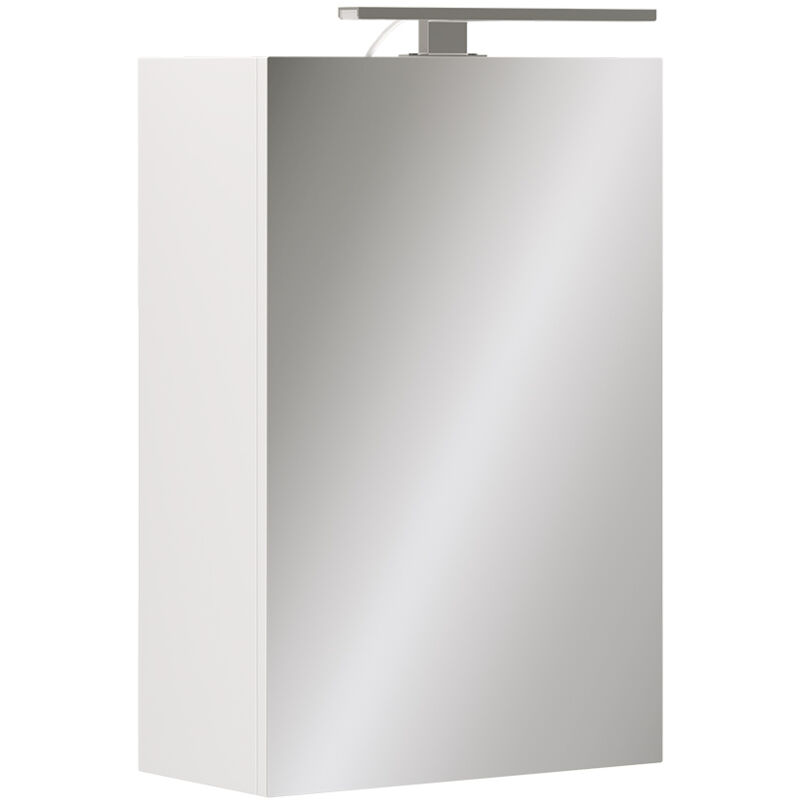 Badspiegelschrank Lavio, Weiß, 40 X 60 Cm Mit Led-beleuchtung, Vicco