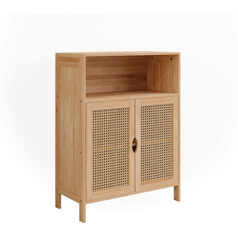 Vicco - Meuble salle de bain Liora, Bambou, 60x80cm