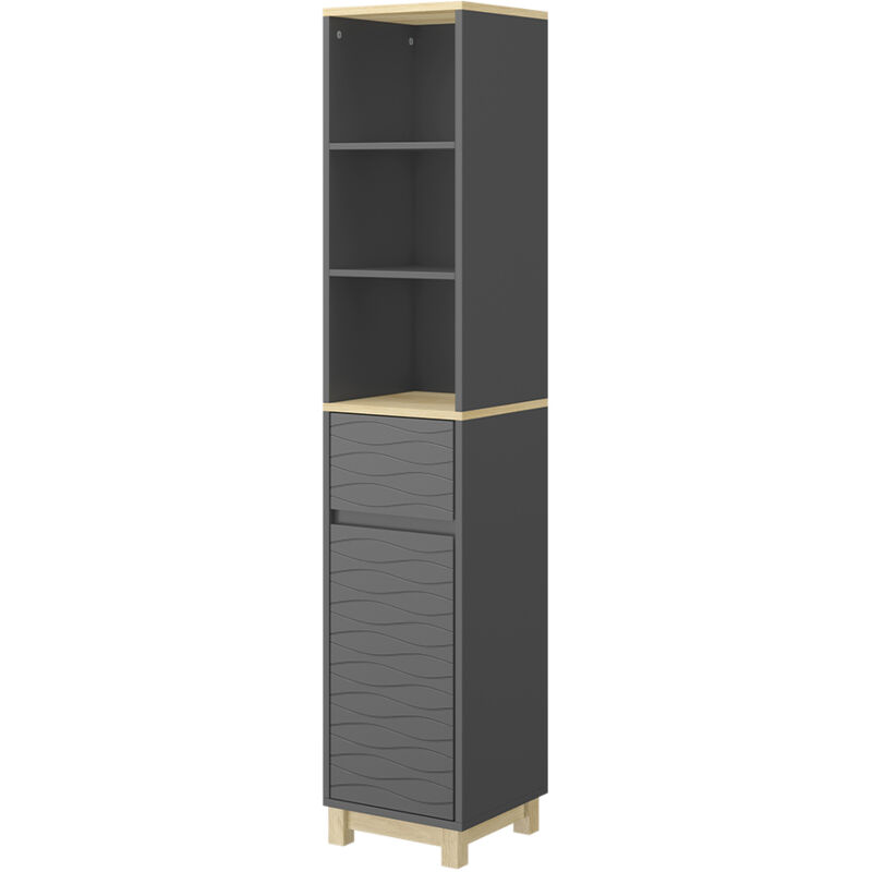 Vicco - Badezimmermöbel Livia, Anthrazit, 30 X 151.5 Cm Mit Schublade