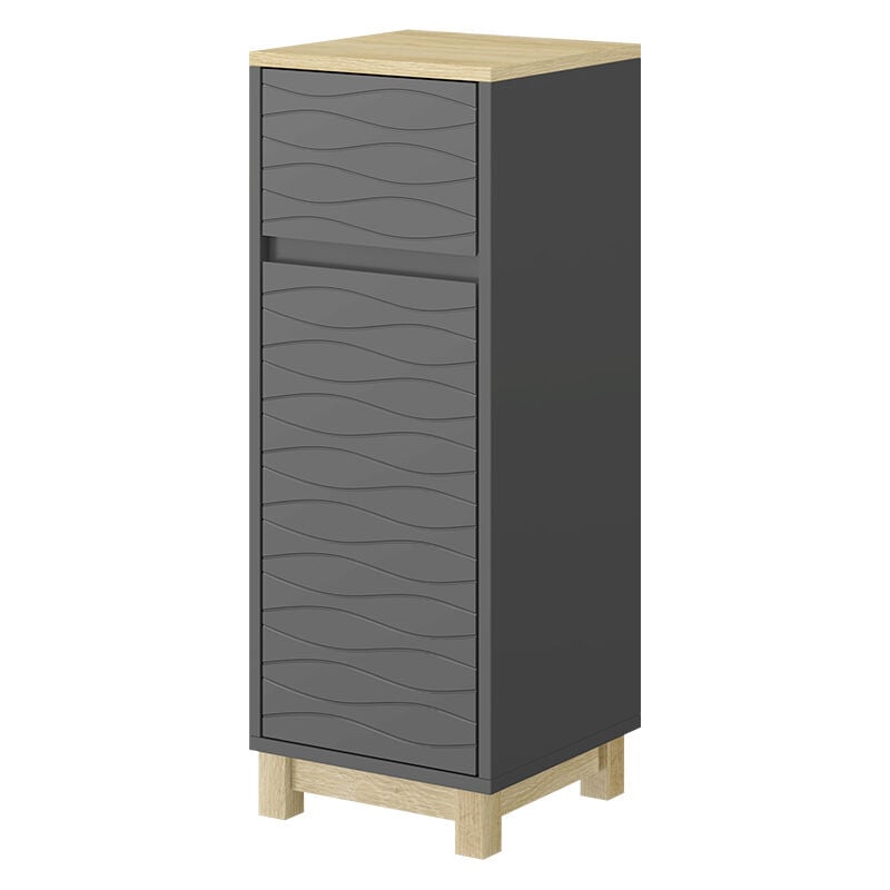 Vicco - Armoire Midisch Livia, Anthracite, 30x80cm avec tiroir