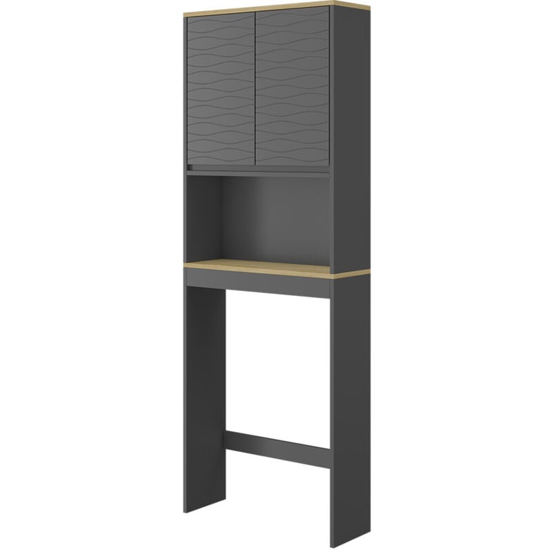 Vicco - Armoire de toilette Livia, Anthracite, 60x163cm