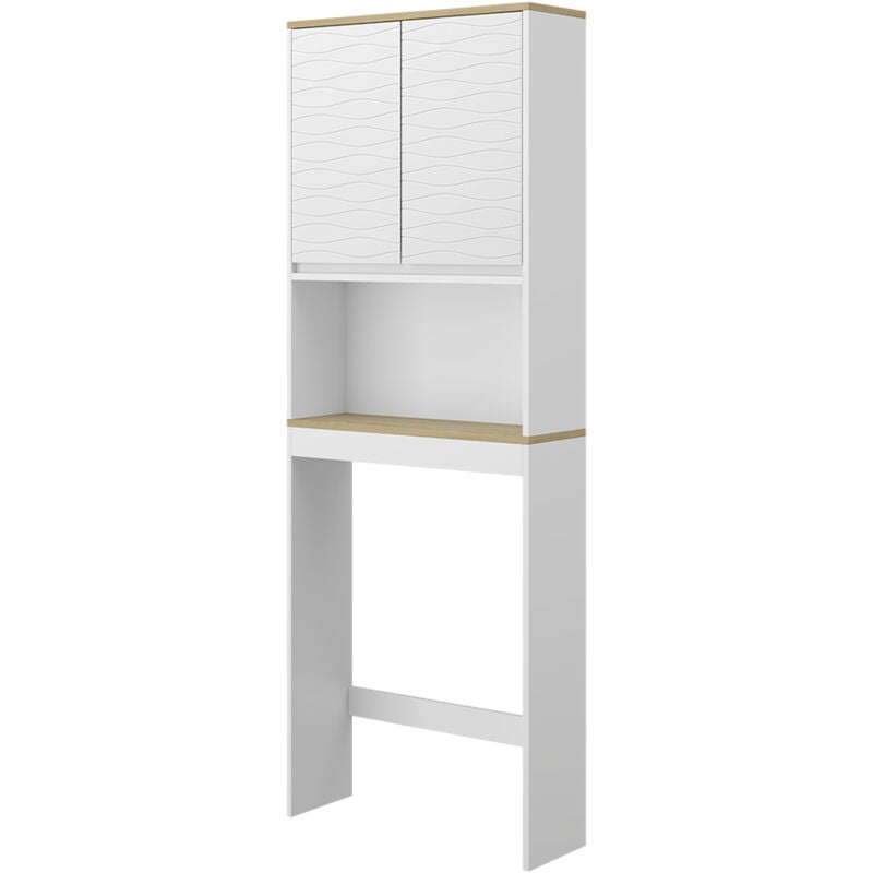 Vicco - Armoire de toilette Livia, Blanc, 60x163cm