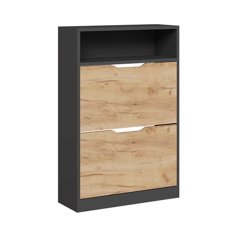 Vicco - Luca, Anthracite/chêne doré, 22x89.5cm avec 2 compartiments