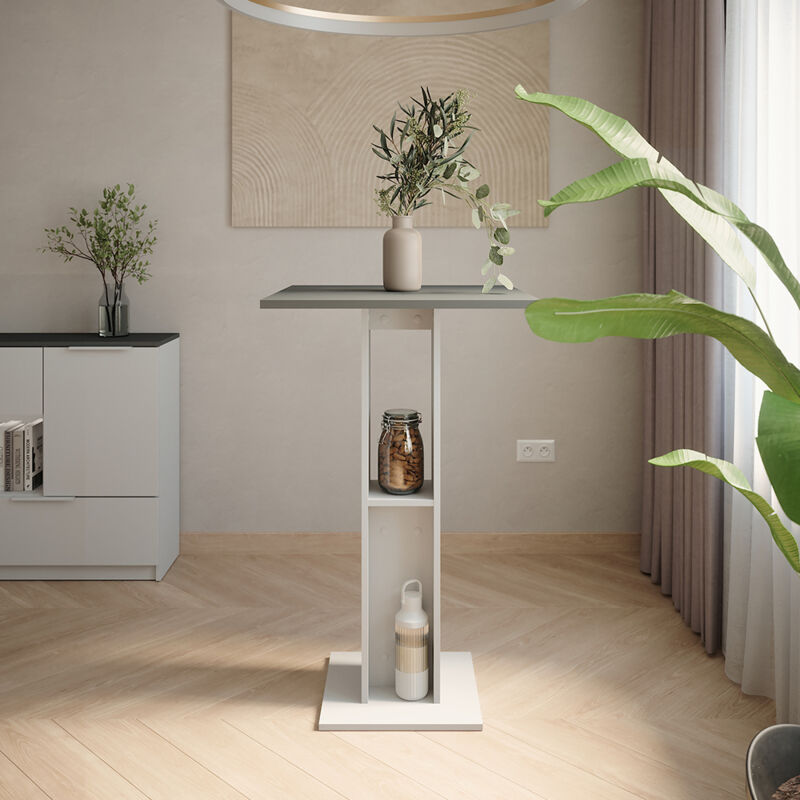 Bartisch Repose, Weiß/anthrazit, 65 X 65 Cm Bartisch, Vicco