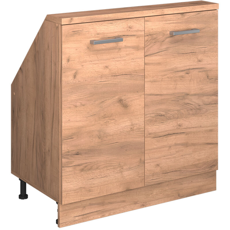 Armoire sous pente de toit Rion, Chêne de force doré, avec 2 portes, Vicco