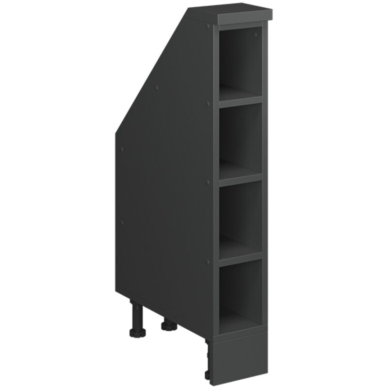 Dachschrägenschrank Rion, Anthrazit, 15 X 81.6 Cm Mit 4 Fächern, Vicco